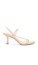 Steve Madden Locke Sandal in Tan | Taupe Raffia Heeled Sandals for Women