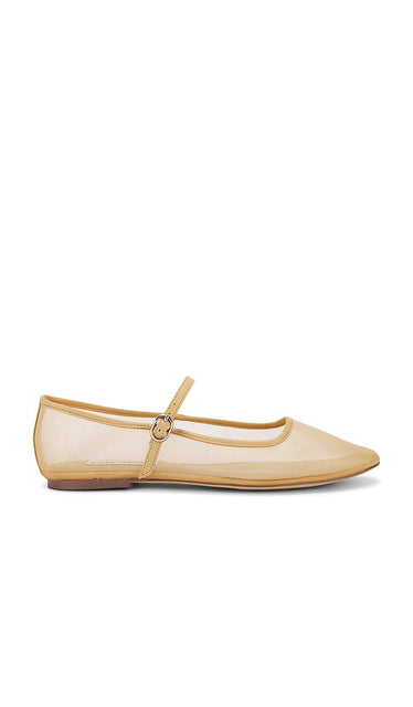 Steve Madden Maple Mary Jane Flat in Nude | Natural Mesh Mary Jane Flats for Women