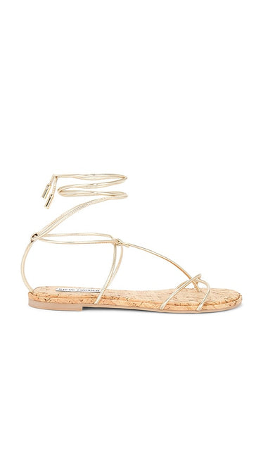 Steve Madden Myrtle Sandal in Metallic Gold | Gold Multi Strappy Sandals for Women