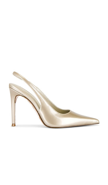 Steve Madden Reyes Slingback Pump in Metallic Neutral | Ivory Pearl Sling Back Heels for Women