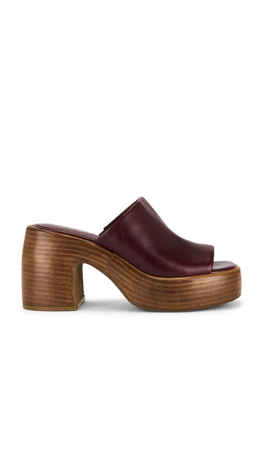 Steve Madden Shanton Sandal in Burgundy | Burgundy Leather Open Toe Heels for Women