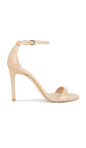 Stuart Weitzman Nudist II Sandal 100 in Nude | Adobe Heeled Sandals for Women