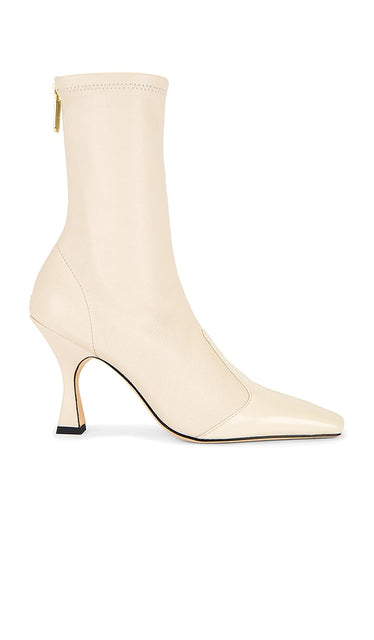 Studio Amelia Maverick Ankle Boot in Ivory | Stone Ankle Boots for Women
