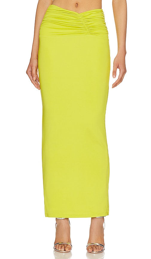 superdown Aluna Maxi Skirt in Yellow - superdown - Jupe longue Aluna en jaune - superdown Aluna 黄色长裙 - superdown Aluna Maxirock in Gelb - superdown 알루나 맥시 스커트 - Gonna lunga Aluna superdown in giallo