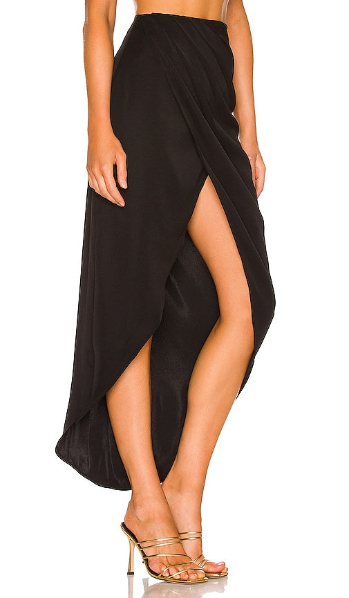 superdown Arielle Slit Maxi Skirt in Black
