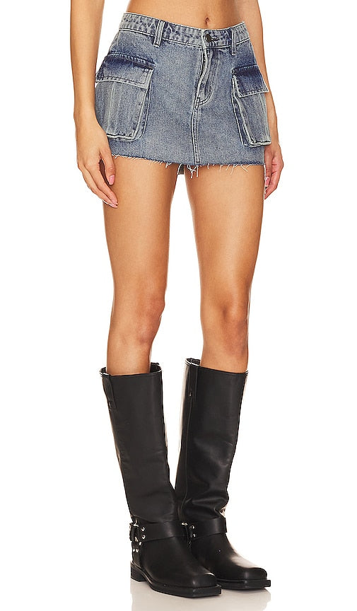 superdown Bonita Mini Skirt in Blue