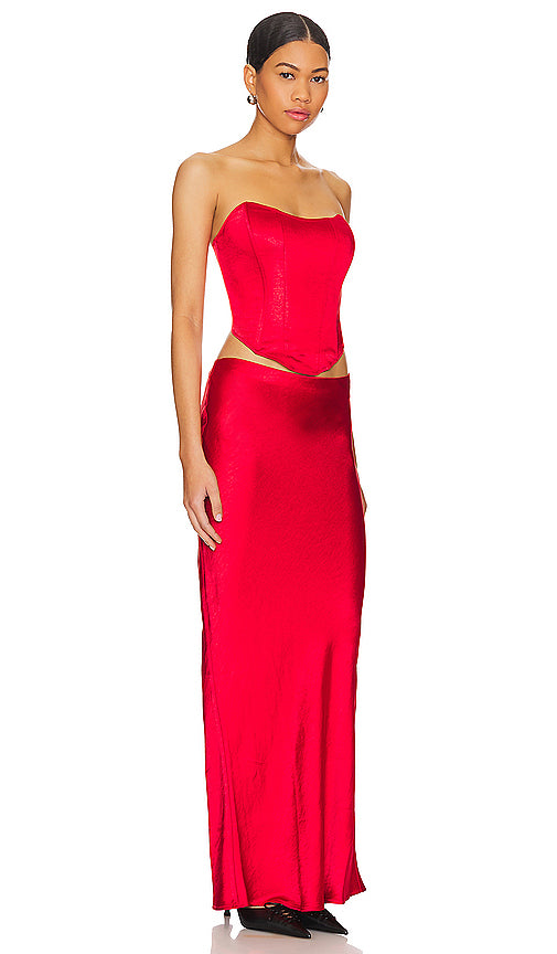 superdown Calla Skirt Set in Red