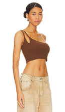 superdown Cropped Tank in Brown
