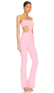 superdown Darcey Cut Out Jumpsuit in Pink