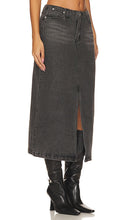 superdown Denim Midi Skirt in Black