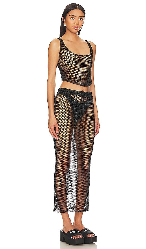 superdown Gabija Skirt Set in Black
