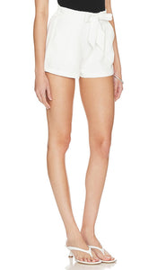 superdown Katerina Paper Bag Shorts in Ivory