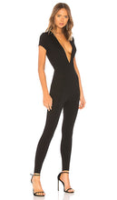 superdown Leona Deep V Catsuit in Black
