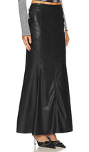 superdown Leyla Faux Leather Skirt in Black