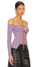 superdown Lola Off Shoulder Top in Purple