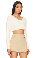 superdown Lorelai Crop Sweater in Ivory