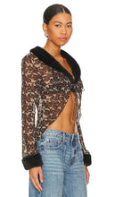 superdown Lorena Tie Front Top in Brown