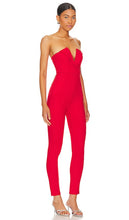 superdown Madi Strapless Jumpsuit in Red