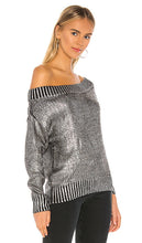 superdown Marla Sweater in Metallic Silver