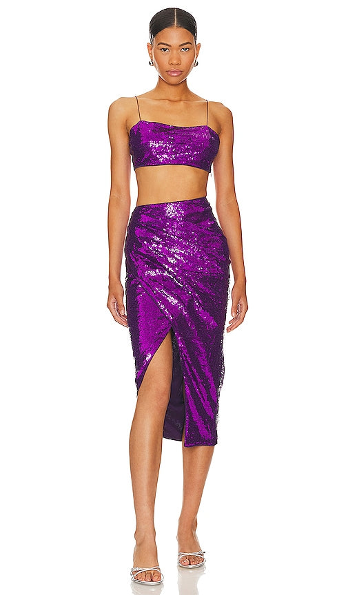 superdown Marta Skirt Set in Purple - superdown Ensemble jupe Marta en violet - superdown Marta 紫色裙子套装 - superdown Marta Rock-Set in Lila - superdown Marta 스커트 세트 - Set gonna Marta superdown in viola