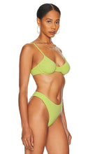 superdown Nerina Rib Bikini Top in Green