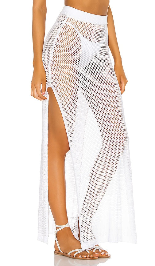 superdown Yael Knit Maxi Skirt in White