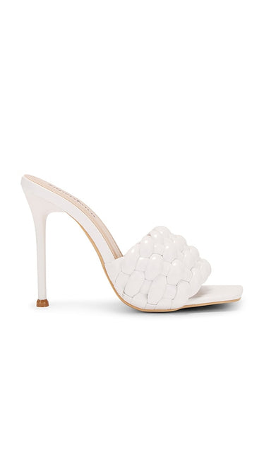 superdown Jocelyn Heel in White | White Heeled Sandals for Women