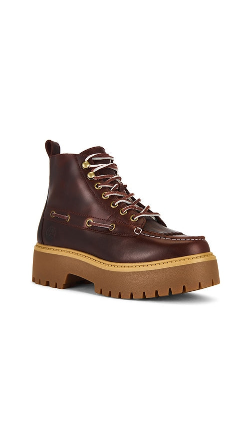 Timberland Stone Street Kiltie Boot in Burgundy