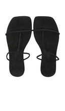 TKEES Chloe Sandal in Black | Sable Flat Sandals for Women