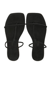 TKEES Chloe Sandal in Black | Sable Flat Sandals for Women