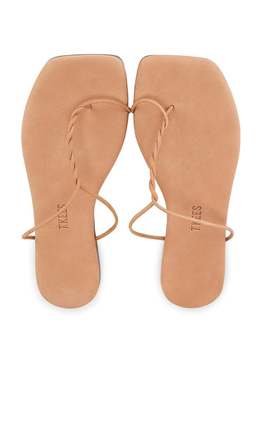 TKEES Simone Sandal in Tan | Pout Flat Sandals for Women