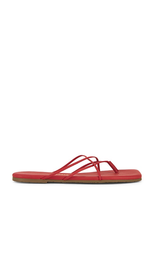 TKEES Square Toe Elle Sandal in Red