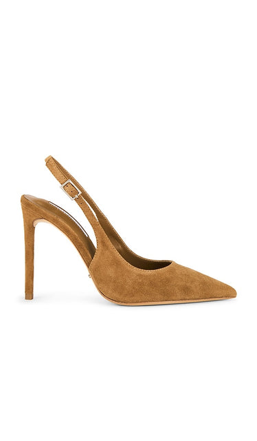 Tony Bianco Asti Slingback Pump in Tan | Taupe Suede Sling Back Heels for Women