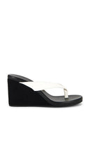 Tony Bianco Avanti Heel in White,Black | Milk Capretto Wedge Sandals for Women