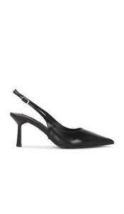 Tony Bianco Baz Sling Back in Black | Black Hi Shine Pump Heels for Women