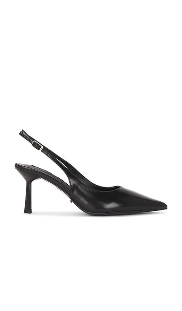Tony Bianco Baz Sling Back in Black | Black Hi Shine Pump Heels for Women