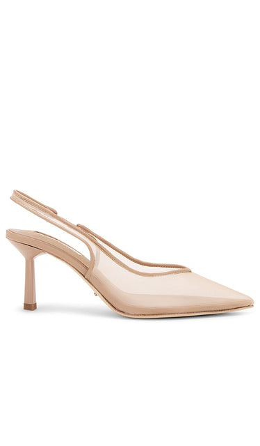 Tony Bianco Breeze Heel in Beige | Skin Sling Back Heels for Women