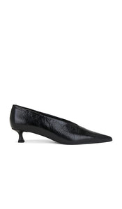Tony Bianco Cherry Pump in Black | Black Crinkle Pump Heels for Women