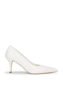 Tony Bianco Chloe Pump in White | Milk Capretto Pump Heels for Women