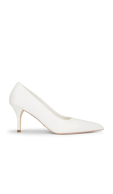 Tony Bianco Chloe Pump in White | Milk Capretto Pump Heels for Women