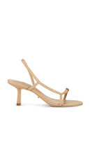 Tony Bianco Christine Sandal in Nude | Bisque Nappa Open Toe Heels for Women