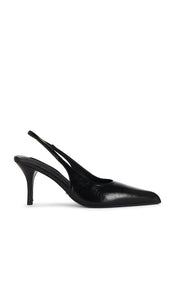 Tony Bianco Claudia Slingback Pump in Black | Black Crinkle Sling Back Heels for Women