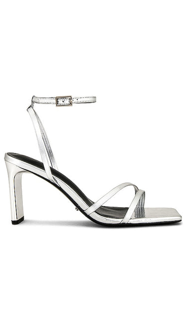 Tony Bianco Corso Sandal in Metallic Silver | Silver Heeled Sandals for Women