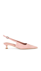 Tony Bianco Crush Slingback Pump in Pink | Blossom Suede Sling Back Heels for Women