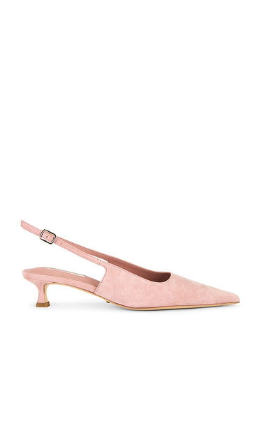 Tony Bianco Crush Slingback Pump in Pink | Blossom Suede Sling Back Heels for Women