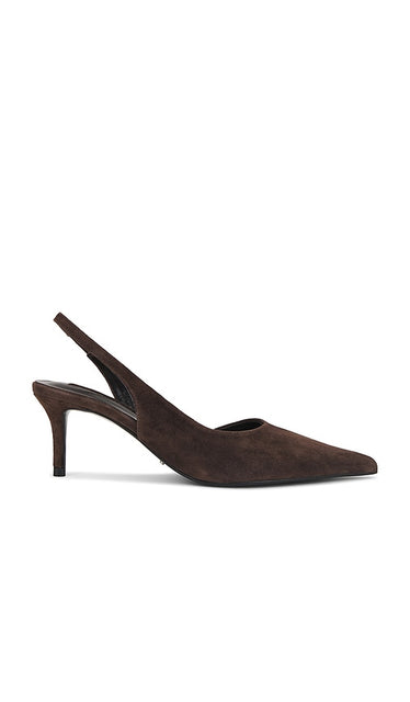Tony Bianco Darcy Pump in Brown | Espresso Suede Pump Heels for Women