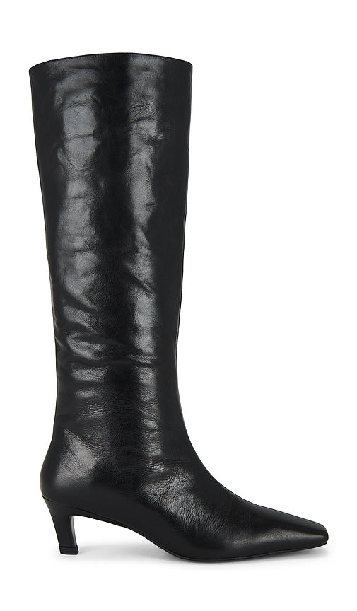 Tony Bianco Evysa Boot in Black | Black Vintage Heeled Boots for Women