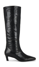 Tony Bianco Evysa Boot in Black | Black Vintage Heeled Boots for Women