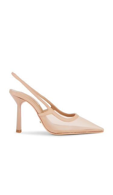 Tony Bianco Glide Heel in Neutral | Skin Nylon Pump Heels for Women