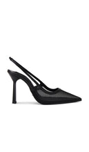 Tony Bianco Glide Slingback in Black | Black Nylon Sling Back Heels for Women